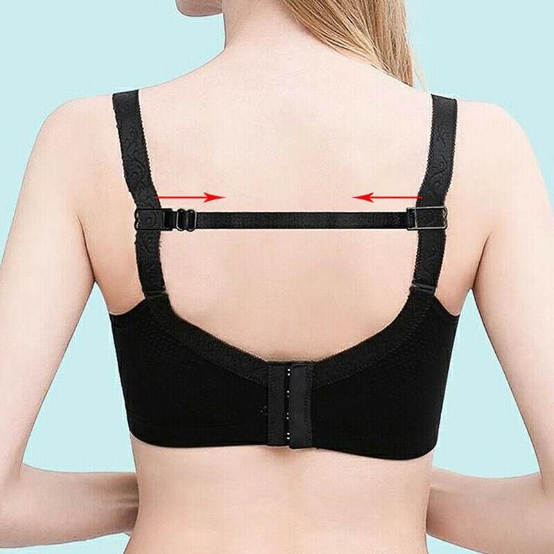 3Pcs Lady Nonslip Elastic Adjustable Band Bra Strap Holder Strap Racer Back Clip - White