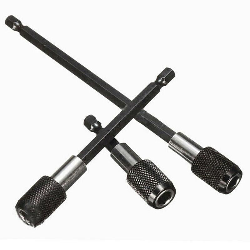 3PCS Screwdriver Bit Extension Set 1/4 Hex Shank Quick Release Drill Adapter Kit