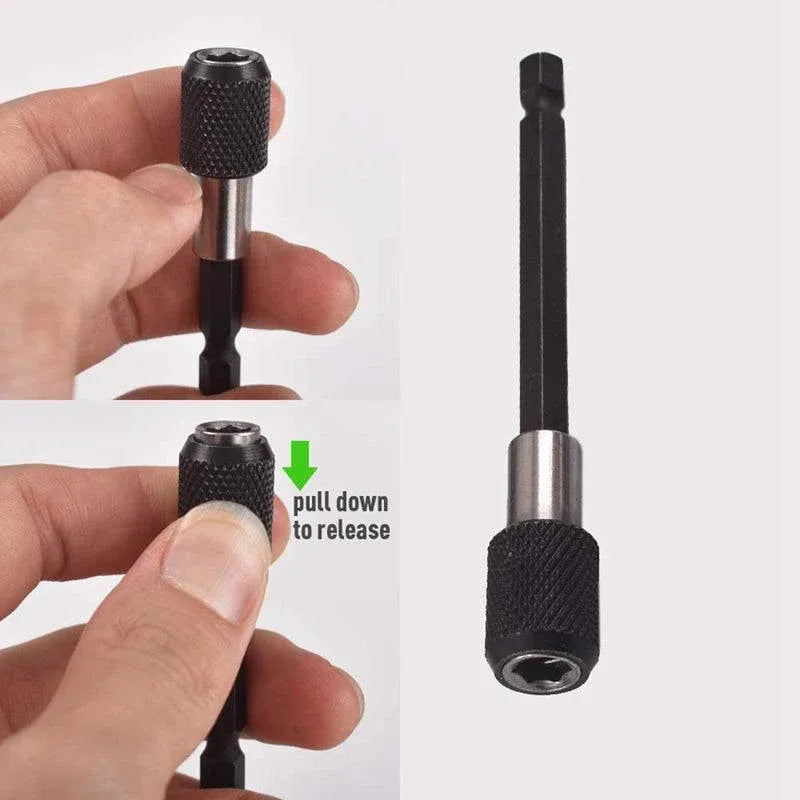 3PCS Screwdriver Bit Extension Set 1/4 Hex Shank Quick Release Drill Adapter Kit