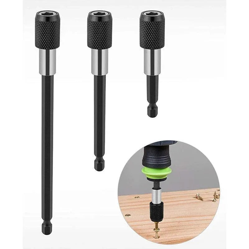 3PCS Screwdriver Bit Extension Set 1/4 Hex Shank Quick Release Drill Adapter Kit