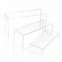 3Pcs Transparent Organiser for Shoes or Cosmetics Clear Acrylic Display Stand Set