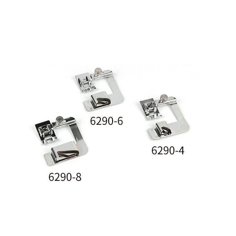 3Pcs Wide Rolled Hem Hemmer Foot For Domestic Sewing Machines Snap On Presser Au