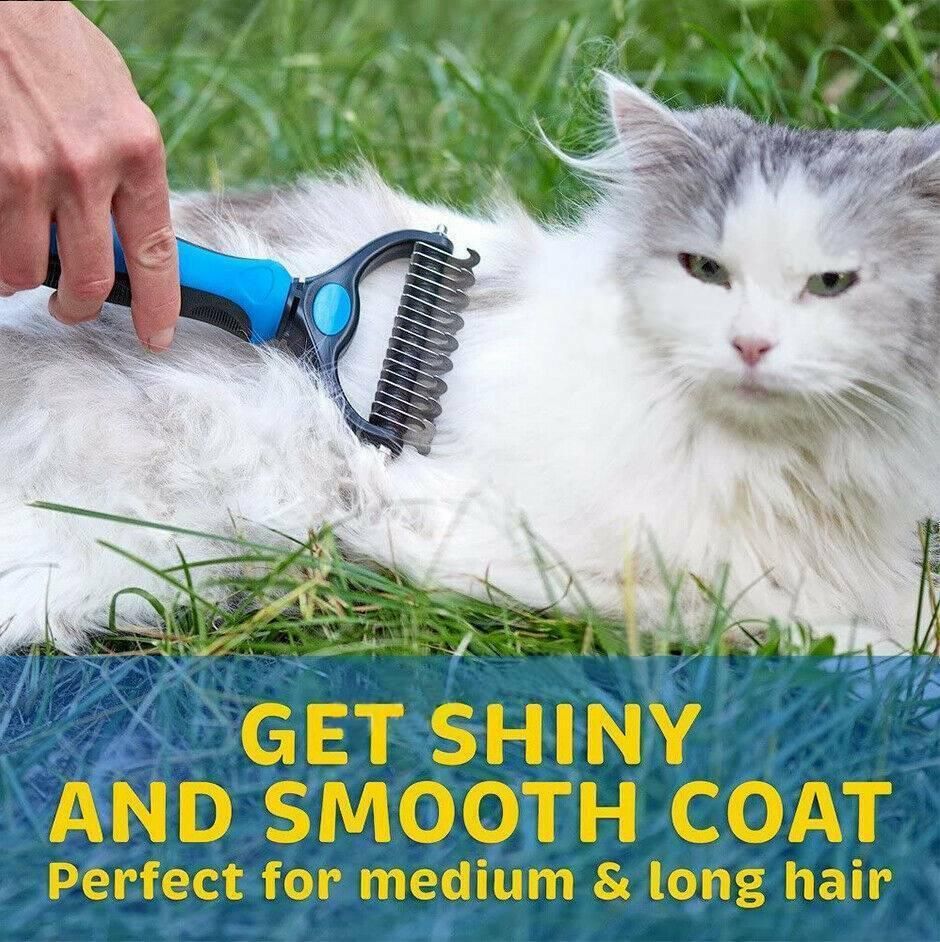 Dog Pet Cat Grooming Comb Brush Undercoat Rake Dematting Deshedding Trimmer Tool