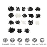 415Pcs Car Body Push Retainer Pin Rivet Trim Plastic Clips Panel Moulding Kit - Low Angle