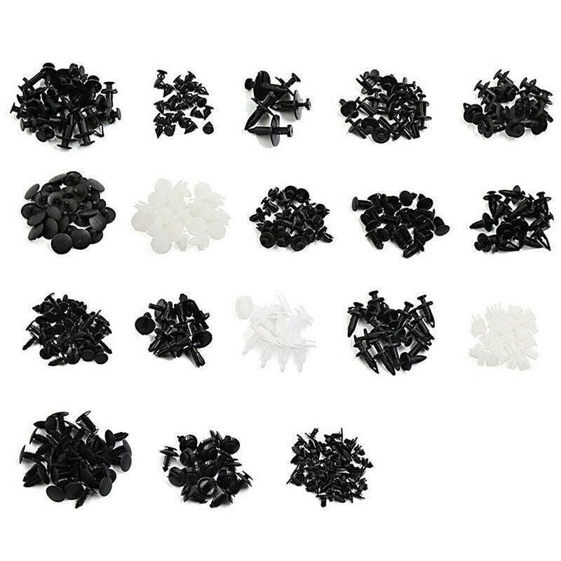 415Pcs Car Body Push Retainer Pin Rivet Trim Plastic Clips Panel Moulding Kit