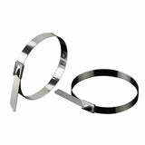 20pk Stainless Steel S304 Marine Cable Ties Zip Strap Lock - Side View