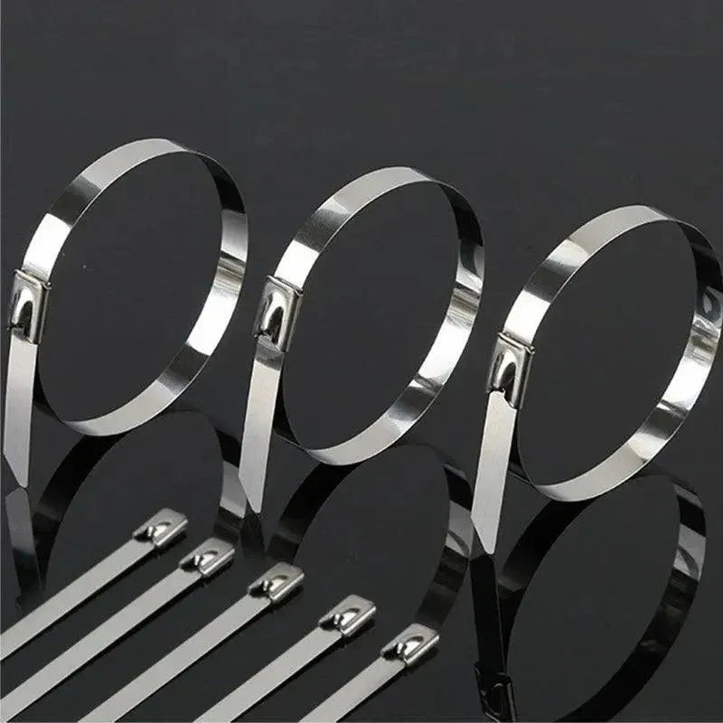 20pk Stainless Steel S304 Marine Cable Ties Zip Strap Lock