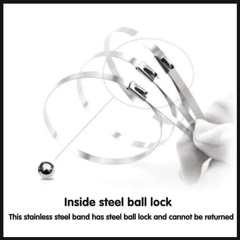 20pk Stainless Steel S304 Marine Cable Ties Zip Strap Lock