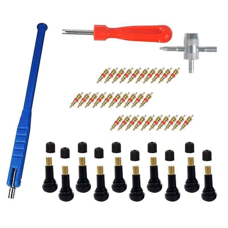 43Pcs Car Tyre Valve Tool Stem Puller Base Quick Remover Tire Repair Installer