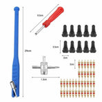 43Pcs Car Tyre Valve Tool Stem Puller Base Quick Remover Tire Repair Installer