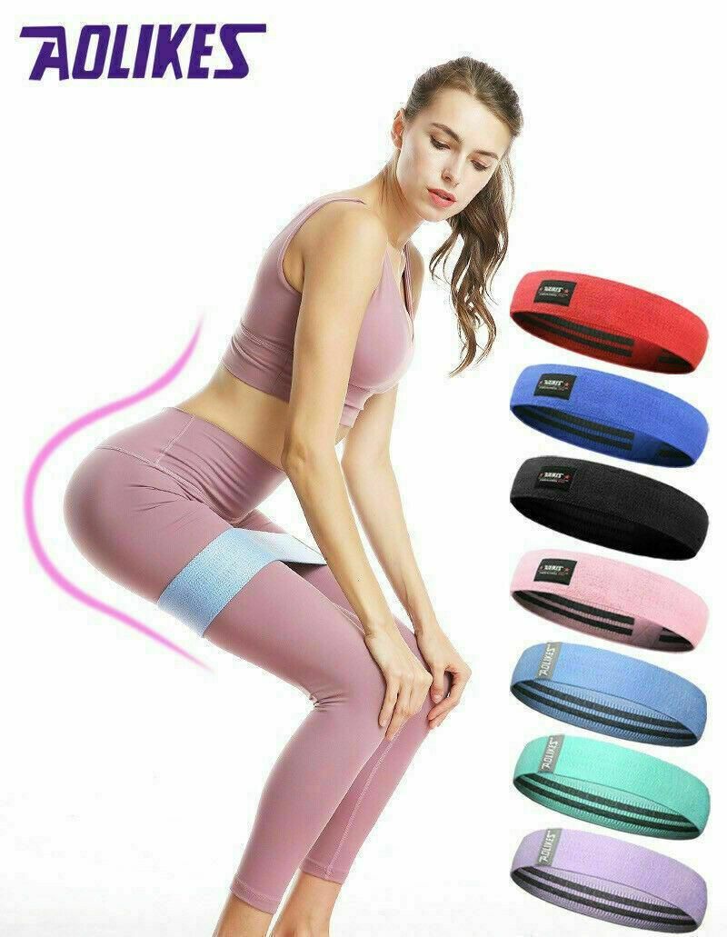 Aolikes Resistance Booty Bands Hip Circle Loop Bands Set Gym Home Exercise Au