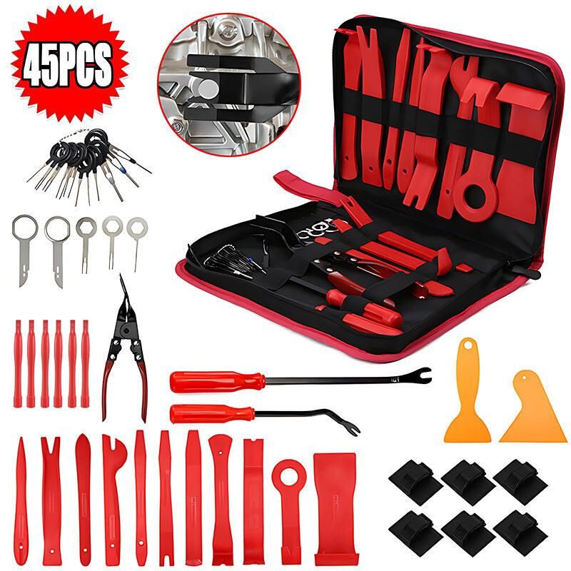 45X Car Trim Removal Tool Auto Hand Plastic Pry Bar Panel Door Clip Interior Set