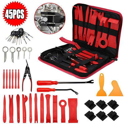 45X Car Trim Removal Tool Auto Hand Plastic Pry Bar Panel Door Clip Interior Set