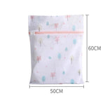 4Pcs Cute Delicates Wash Bag Laundry Lingerie Bra Washing Pack Set Clothes Case - Blue - Top-Down View