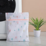 4Pcs Cute Delicates Wash Bag Laundry Lingerie Bra Washing Pack Set Clothes Case - Blue - Rear View