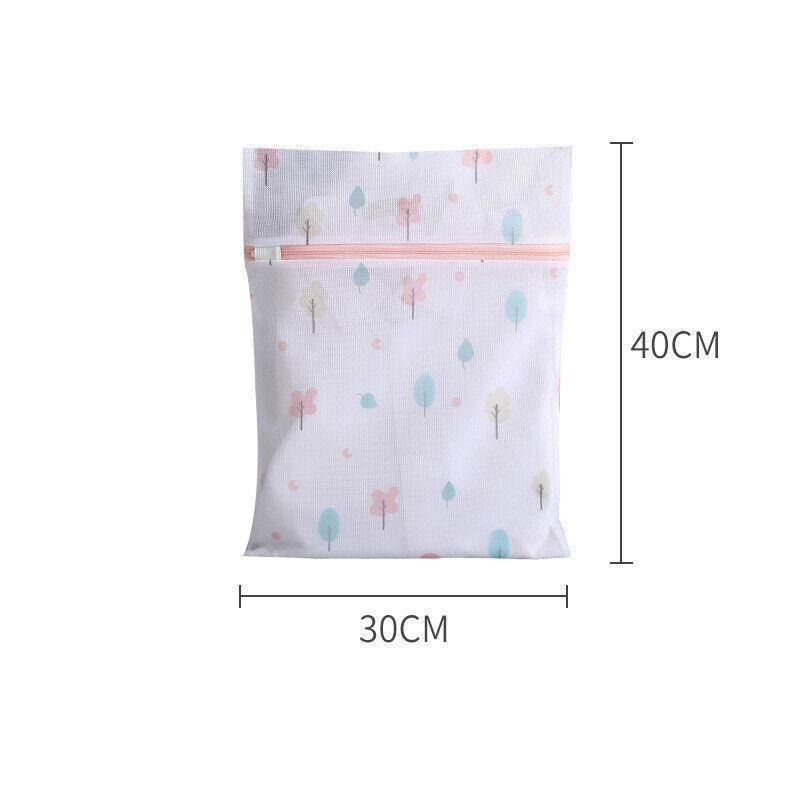 4Pcs Cute Delicates Wash Bag Laundry Lingerie Bra Washing Pack Set Clothes Case - Blue