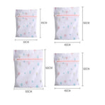 4Pcs Cute Delicates Wash Bag Laundry Lingerie Bra Washing Pack Set Clothes Case - Pink