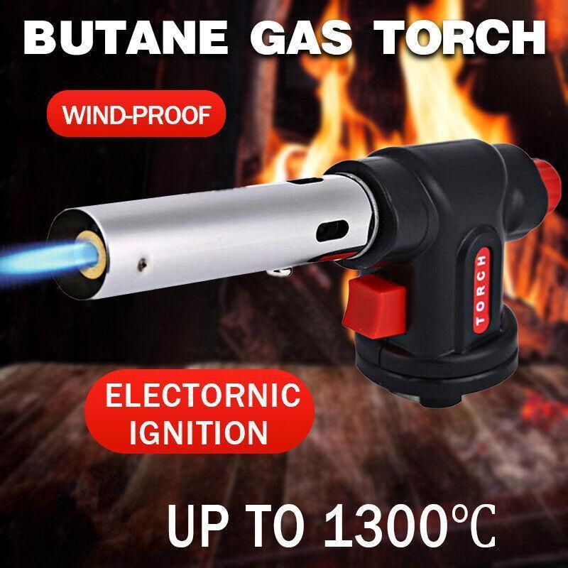 Butane Gas Torch Blow Lighter Flame Burner for Welding BBQ Kitchen Baking