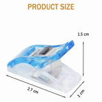 50Pcs Sewing Quilting Clips Wonder Craft Fabric Clamp DIY Colourful or Clear Option - Clear
