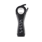 Multi 5 In 1 Manual Cap Kitchen Tool Jar Twist Off Lid Bottle Can Opener Gadget - Black