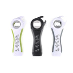Multi 5 In 1 Manual Cap Kitchen Tool Jar Twist Off Lid Bottle Can Opener Gadget - Green