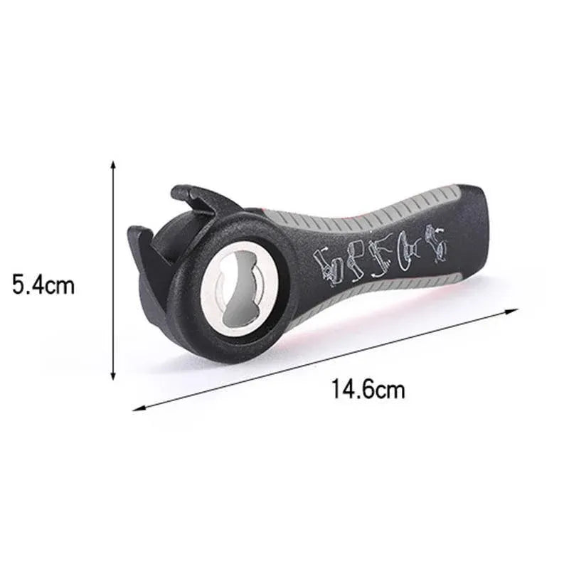 Multi 5 In 1 Manual Cap Kitchen Tool Jar Twist Off Lid Bottle Can Opener Gadget - Green