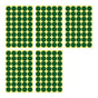 8/13/25/50mm Colour Sticker Dots Adhesive Round Labels Circular Scrapbooking Green - 25mm 40 Dots - 5 Sheets