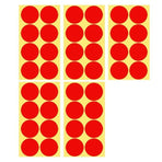 8/13/25/50mm Colour Sticker Dots Adhesive Round Labels Circular Scrapbooking Red - 50mm 8 Dots - 5 Sheets