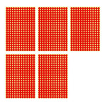 8/13/25/50mm Colour Sticker Dots Adhesive Round Labels Circular Scrapbooking Red - 8mm 260 Dots - 5 Sheets