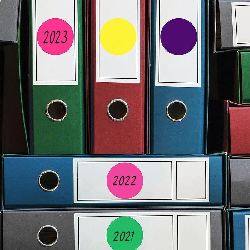 8/13/25/50mm Colour Sticker Dots Adhesive Round Labels Circular Scrapbooking Red - 8mm 260 Dots - 5 Sheets