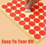 8/13/25/50mm Colour Sticker Dots Adhesive Round Labels Circular Scrapbooking White - 25mm 40 Dots - 5 Sheets