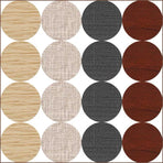 54 X Self Adhesive Decorative Screw Cover Caps Holes Cams Furniture Kitchen 20mm - PC 191