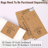 60PCS Folded Kraft Paper Biscuit Kraft Cardboard paper Creative Decorative Paper - Rear View