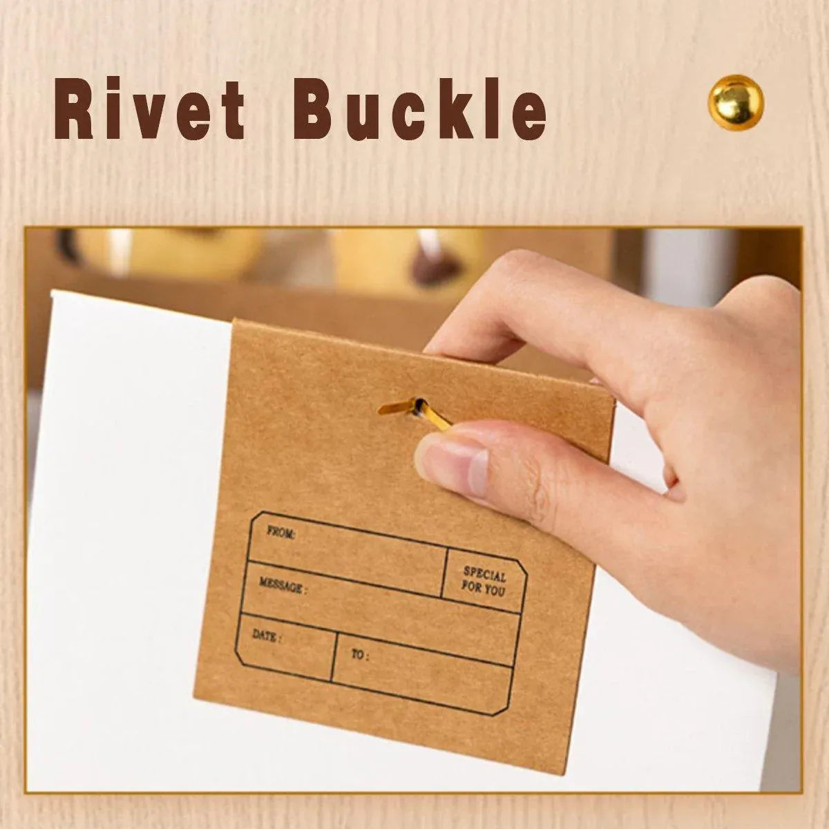 60PCS Folded Kraft Paper Biscuit Kraft Cardboard paper Creative Decorative Paper