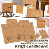 60PCS Folded Kraft Paper Biscuit Kraft Cardboard paper Creative Decorative Paper - Extra Image