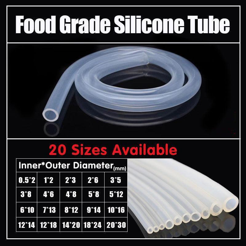 Food Grade Transparent Silicone Rubber Tube Hose Pipe Clear Beer Milk Soft 1M - 4*6mm