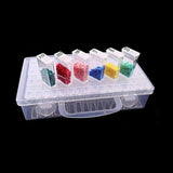 New 64 Grid Diamond Painting Storage Box Art Nail Bead Accessories Case Kit - Low Angle