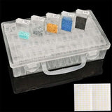 New 64 Grid Diamond Painting Storage Box Art Nail Bead Accessories Case Kit - Extra Image