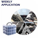 651Pcs Car Trim Body Clips Kit Rivet Retainer Door Panel Bumper Plastic Fastener