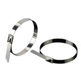 100x Stainless Steel Cable Ties SS304 Marine Grade Zip Strap Locking Wrap 100-800mm - 7.9*100mm - Side View