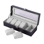 6 Grids Leather Watch Box Case Display Organizer Collection Storage Holder