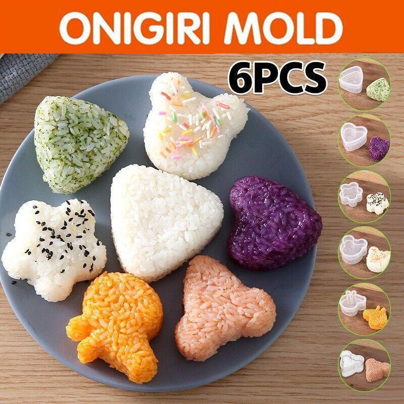 6X Onigiri Mold Sushi Rolls Rice Ball Bento Press Maker Mould Diy Kitchen Tools