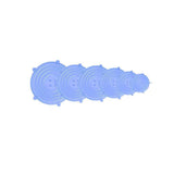 6PCS Stretch Reusable Silicone Food Saver Cover Seal Insta Lids Bowl Wraps - White - Close-Up Angle