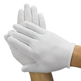 6 Pairs Handling Work Hands Protector Soft Costume Jewellery Cotton White Gloves - XL