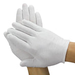 6 Pairs Handling Work Hands Protector Soft Costume Jewellery Cotton White Gloves - XL