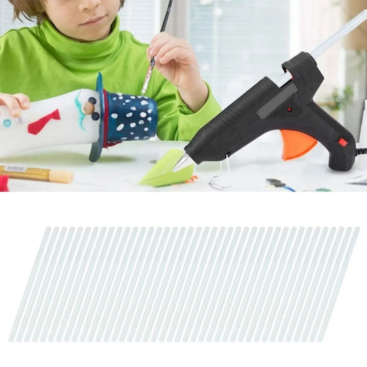 Clear Hot Melt Glue Sticks Adhesive Craft Stick for DIY Glue Tool 7mm 11mm - 7mm x 100mm 50pcs