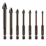 7Pcs Efficient Universal Drilling Tool Multifunctional Cross Alloy Drill Bit Au
