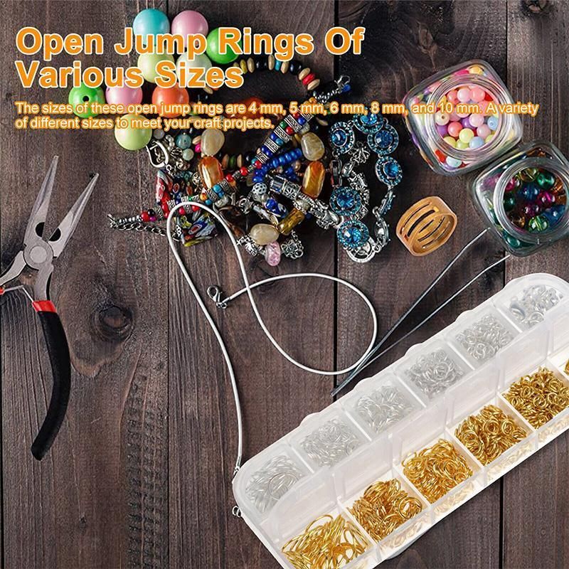 800x Jump Rings Split Lobster Clasps Hooks For DIY Jewelry Making Necklace