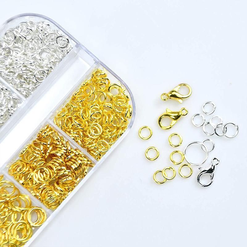 800x Jump Rings Split Lobster Clasps Hooks For DIY Jewelry Making Necklace