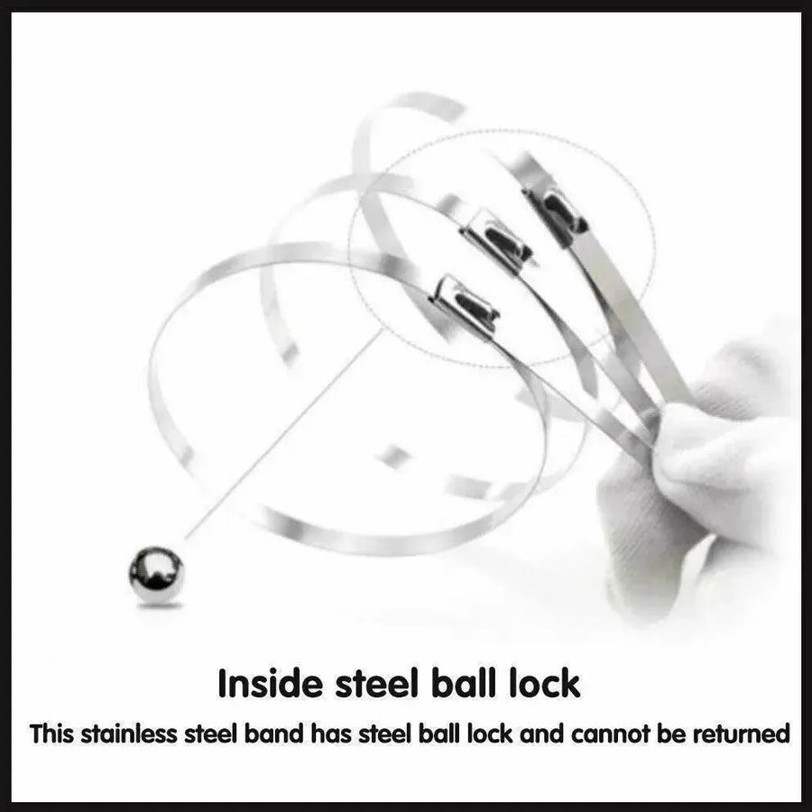 20X Stainless Steel Cable Ties S304 Marine Grade Zip Strap Locking Wrap 100-800Mm - 4.6x200mm